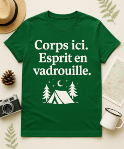 T-shirt Corps ici. Esprit en vadrouille.