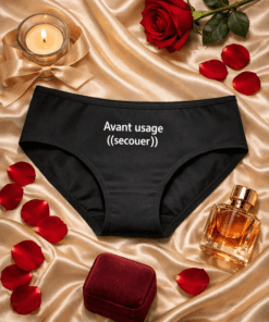 Culotte femme humoristique « Avant usage ((secouer)) »