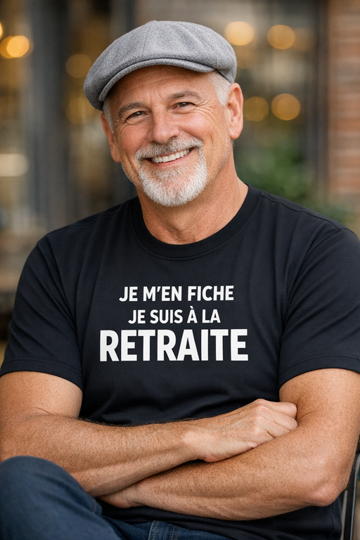 T-shirt drôle « Je m’en fiche, je suis à la retraite »