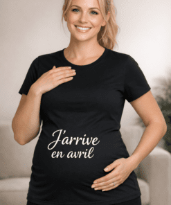T-shirt de grossesse « J’arrive en avril »
