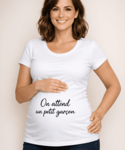 T-shirt de grossesse « On attend un petit garçon »