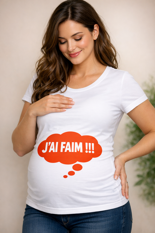 T-shirt de grossesse « J’AI FAIM !!! »