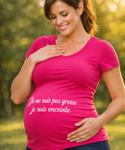 T-shirt grossesse « Je ne suis pas grosse, je suis enceinte »