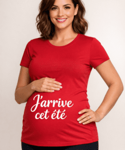T-shirt de grossesse « J’arrive cet été »