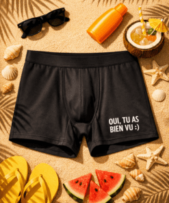 Boxer homme noir « OUI, TU AS BIEN VU :) »