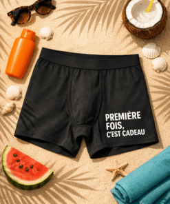Boxers homme « PREMIÈRE FOIS, C’EST CADEAU »