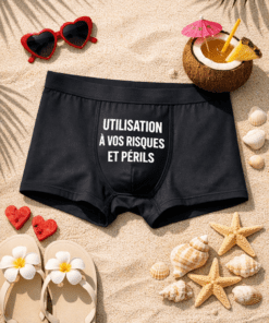 Boxers homme « UTILISATION À VOS RISQUES ET PÉRILS »