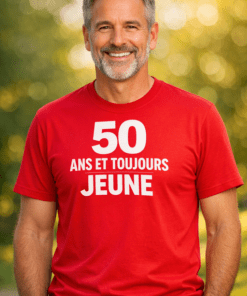 T-shirt humoristique 50 ans et toujours jeune
