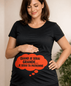 T-shirt de grossesse « Quand je serai grande… je serai ta patronne »