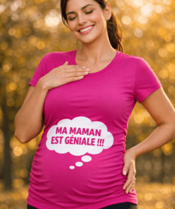 T-shirt de grossesse « Ma maman est géniale !!! »
