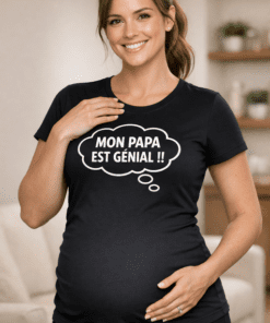 T-shirt de grossesse MON PAPA EST GÉNIAL !!