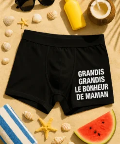 Boxer humoristique Grandis bonheur de maman pour cadeau anniversaire drôle