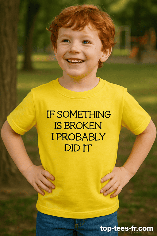 T-shirt enfant if something is broken