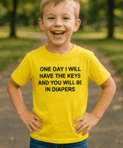 T-shirt enfant un jour j'aurai les clés