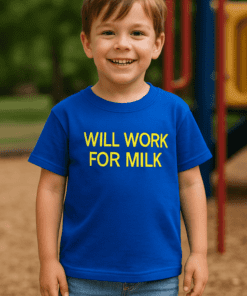 T-shirt enfant will work for milk