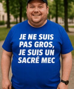 T-shirt humoristique je ne suis pas gros