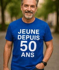 T-shirt humoristique jeune depuis 50 ans