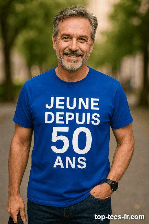 T-shirt humoristique jeune depuis 50 ans