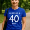 T-shirt humoristique Légende à 40 ans pour cadeau anniversaire des 40 ans