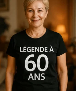 T-shirt humoristique Légende à 60 ans pour cadeau anniversaire des 60 ans
