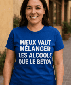 T-shirt humoristique mieux vaut mélanger les alcools