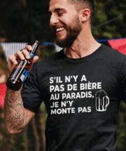 T-shirt humoristique pas de bière au paradis