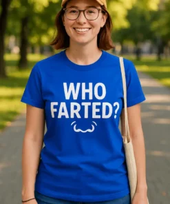 T-shirt humoristique Qui a pété, idée cadeau anniversaire ou EVG pour amateur d'humour décalé