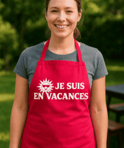 Tablier humoristique je suis en vacances