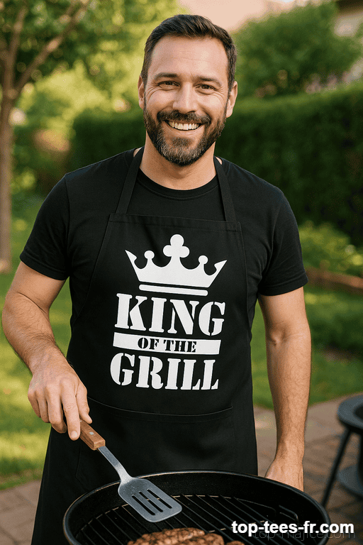 Tablier humoristique king of the grill