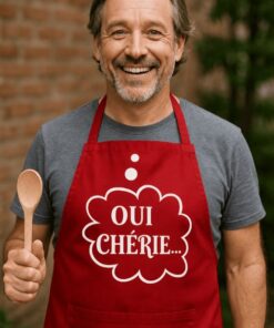 Tablier humoristique oui chérie