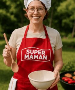 Tablier humoristique Super maman