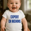 Body bébé Expert en nichons avec impression EXPERT EN NICHONS