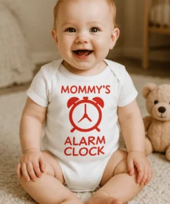 Body bébé Réveil de maman avec le texte imprimé MOMMY'S ALARM CLOCK