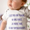 Body bébé Tonton achète tout avec slogan humoristique pour cadeau bébé
