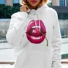 Pull humoristique bouche avec cerise, design drôle et original pour offrir