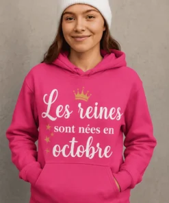 Pull humoristique Reines nées en octobre avec design cadeau drôle pour anniversaire d'octobre