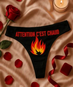 T-shirt drôle sous-vêtements homme Attention très chaud avec design humoristique