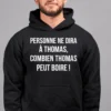 Sweat à capuche personnalisé boire sans limites avec prénom personnalisé, cadeau drôle