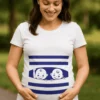T-shirt de grossesse Coucou les jumeaux, idée cadeau drôle pour future maman de jumeaux
