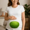 T-shirt de grossesse Pastèque pour future maman avec design humoristique