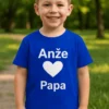 T-shirt enfant Papa avec prénom personnalisé pour cadeau anniversaire de papa