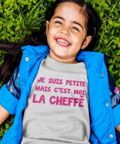 T-shirt enfant Petite cheffe, idée cadeau anniversaire pour enfant au caractère bien affirmé