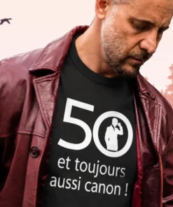 T-shirt humoristique 50 ans toujours canon avec design anniversaire drôle