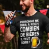 T-shirt humoristique Bière personnalisée avec prénom personnalisé avec message drôle sur la bière