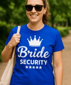 T-shirt humoristique Bride security avec inscription Bride SECURITY