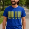 T-shirt humoristique Code barres regarde moi avec design code-barres drôle et slogan CHECK ME OUT