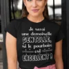 T-shirt humoristique Demoiselle gentille pourboire avec slogan drôle pour cadeau