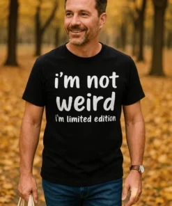 T-shirt humoristique Édition limitée pas bizarre avec le slogan i'm not weird i'm limited edition