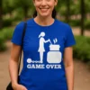 T-shirt humoristique Game over en cuisine avec inscription GAME OVER