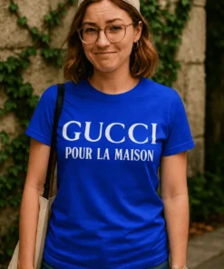 T-shirt humoristique Gucci pour la maison avec imprimé GUCCI POUR LA MAISON